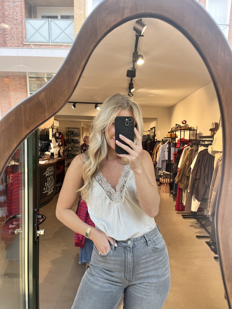 Just be Jolie Ellen Lace Top Sand