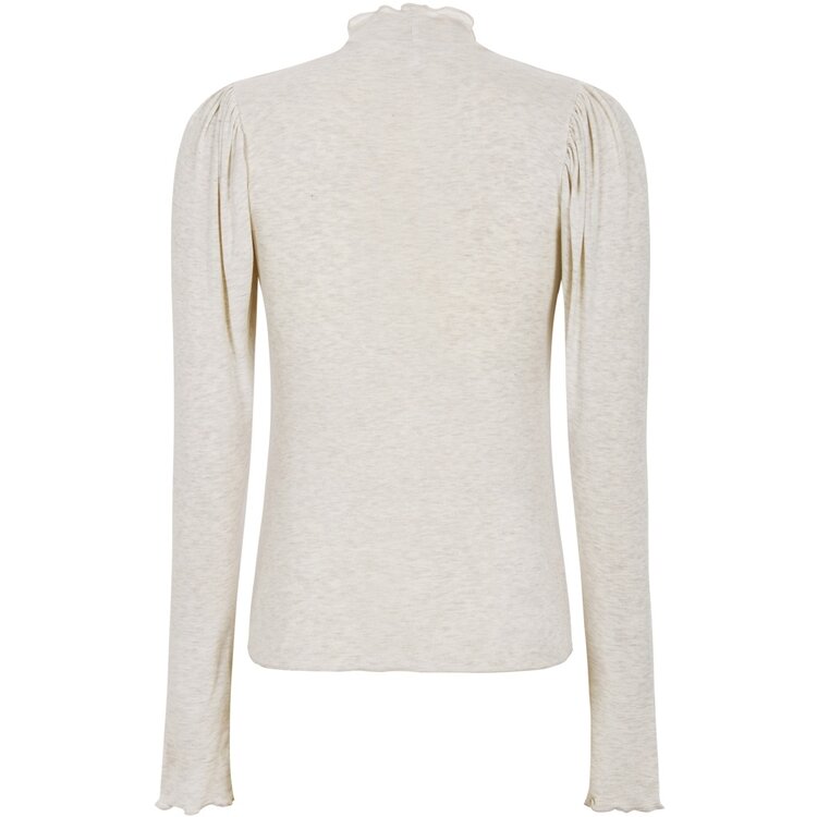 Soft Rebels Roman Frill LS Top Arctec Wolf Melange