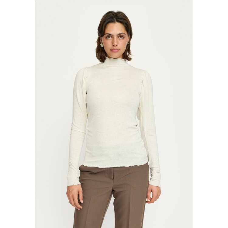 Soft Rebels Roman Frill LS Top Arctec Wolf Melange