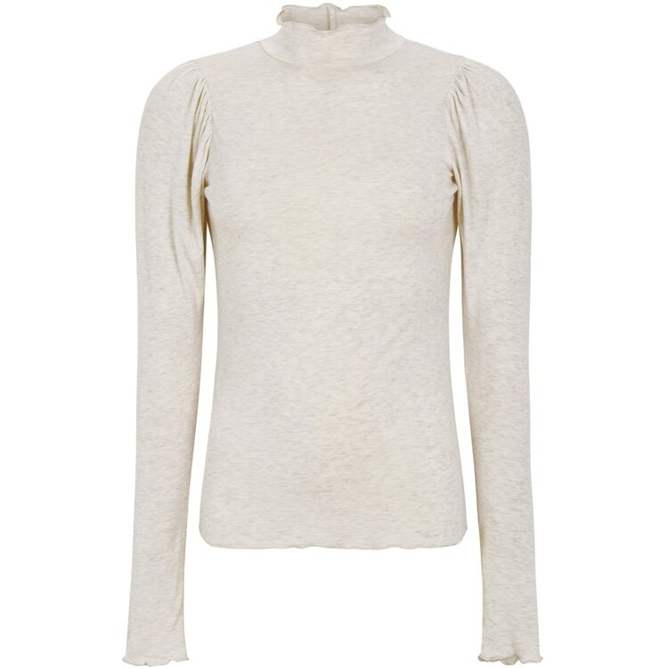 Soft Rebels Roman Frill LS Top Arctec Wolf Melange