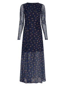 MSCH Ginie Illenora Dress Aop Mari Blue Flwr