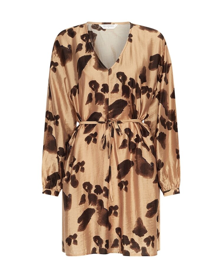 MSCH Nilla Romina Short Dress Aop Iced Coffee Leo