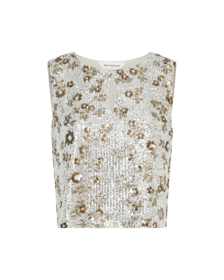 MSCH Magnolia SL Top Emb Silver T Coco