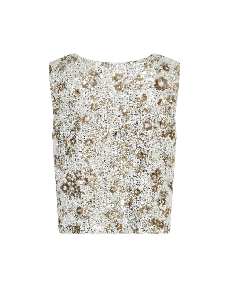 MSCH Magnolia SL Top Emb Silver T Coco