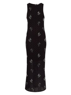 MSCH Audrey SL Dress Emb Black Silver