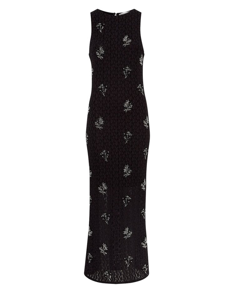 MSCH Audrey SL Dress Emb Black Silver