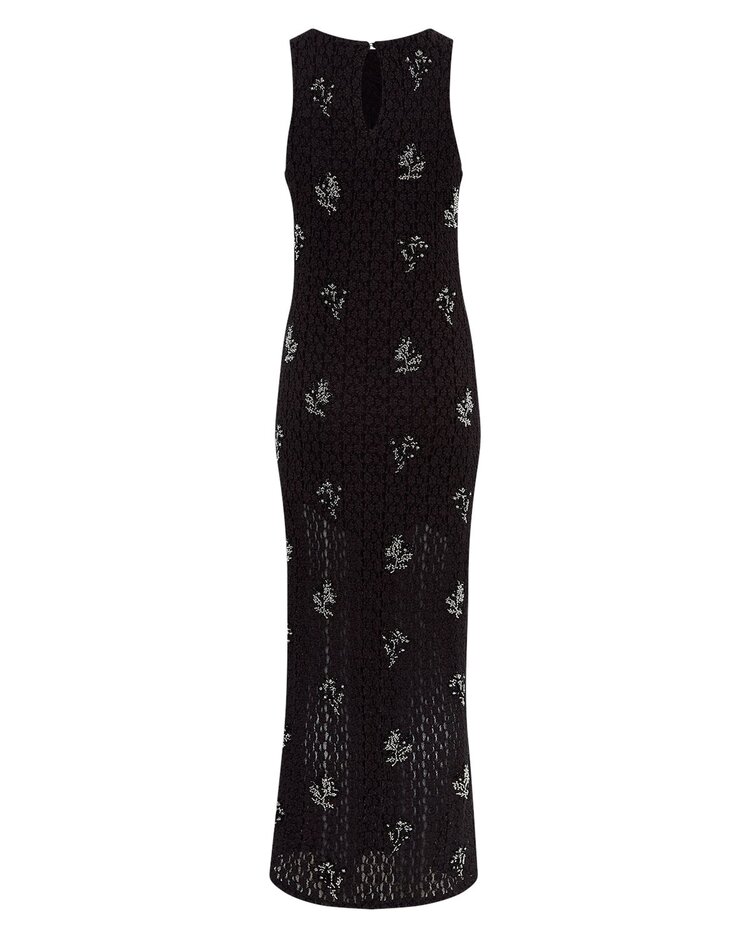 MSCH Audrey SL Dress Emb Black Silver