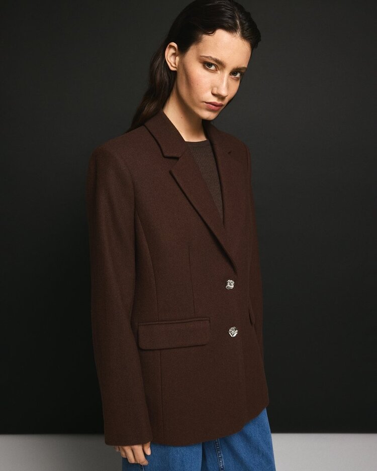 MSCH Elliot Loose Blazer Hot Fudge