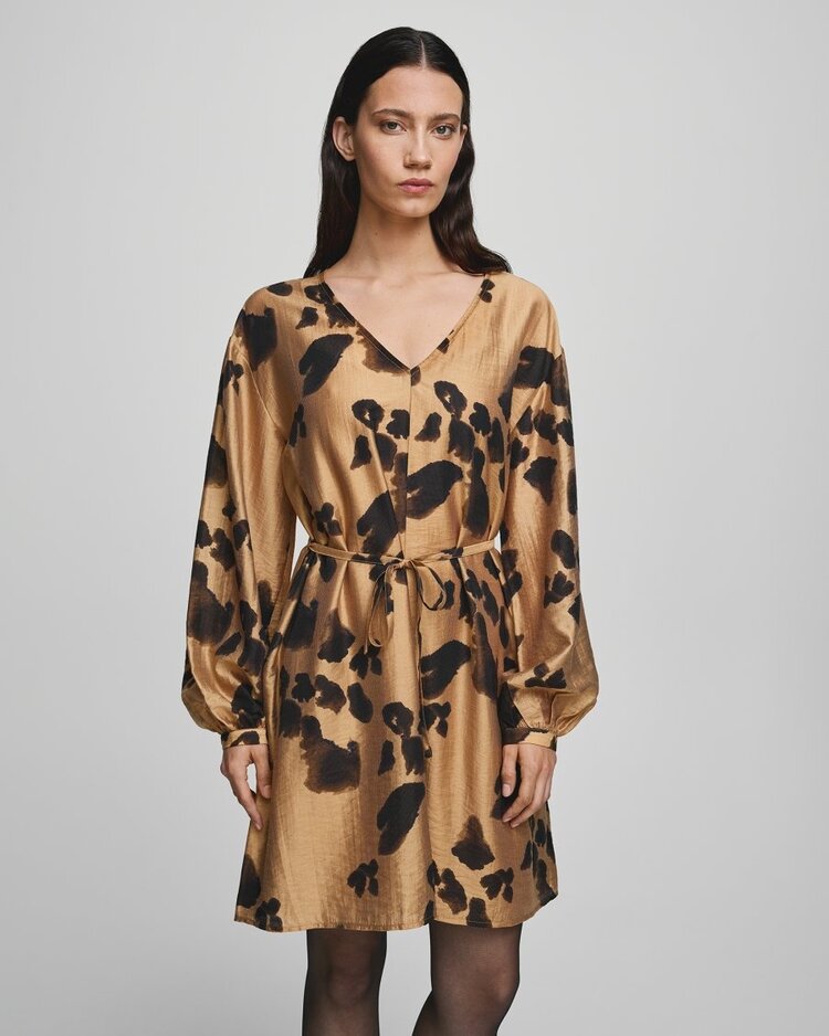 MSCH Nilla Romina Short Dress Aop Iced Coffee Leo