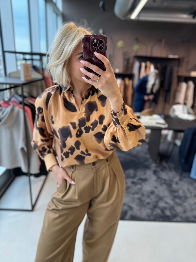 MSCH Nilla Romina Top Aop Iced Coffee Leo