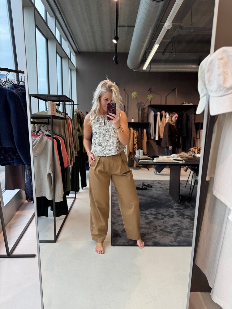 MSCH Magnolia SL Top Emb Silver T Coco