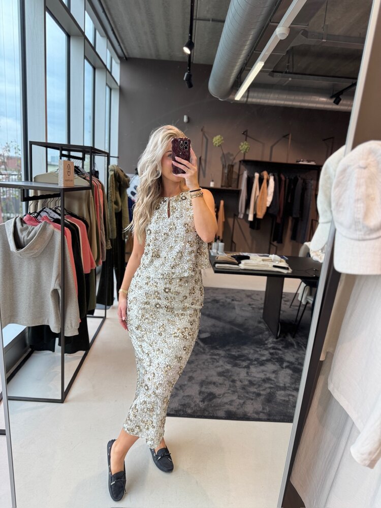 MSCH Magnolia HW Skirt Emb Silver T Coco