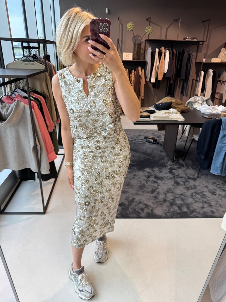 MSCH Magnolia HW Skirt Emb Silver T Coco