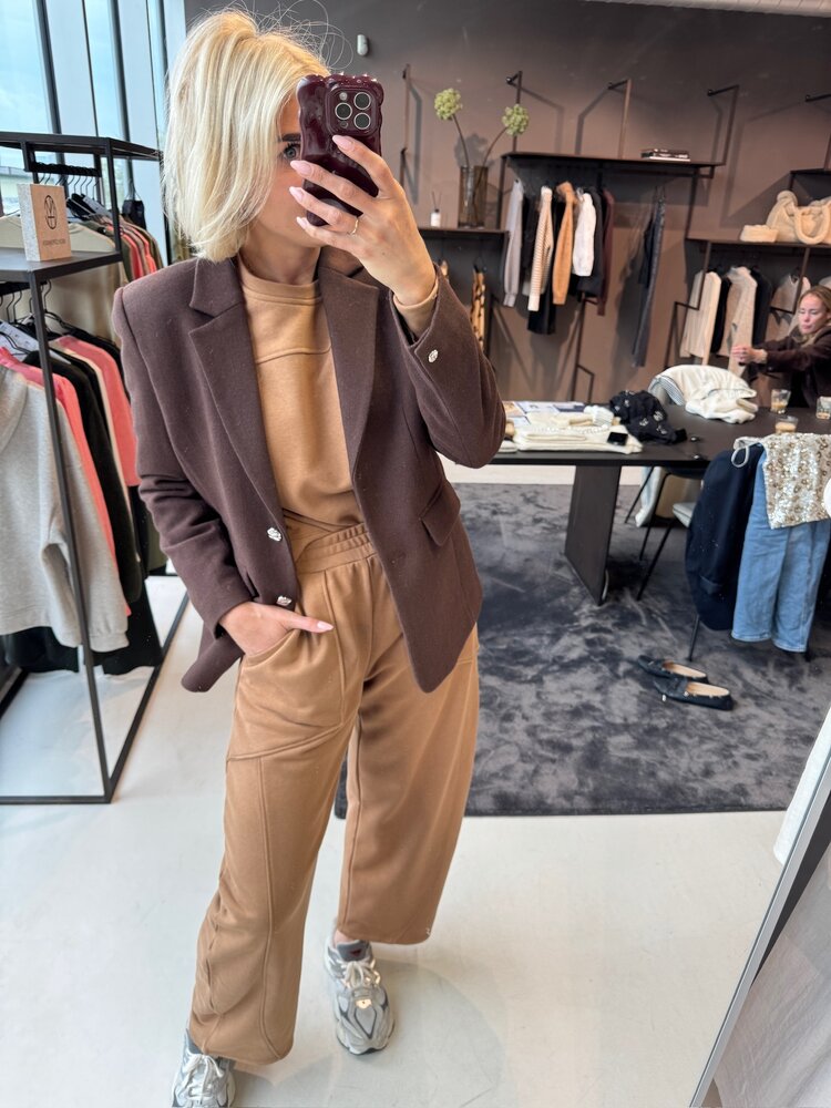 MSCH Elliot Loose Blazer Hot Fudge