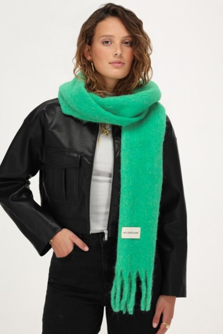My Jewellery Groene Sjaal Met Franjes