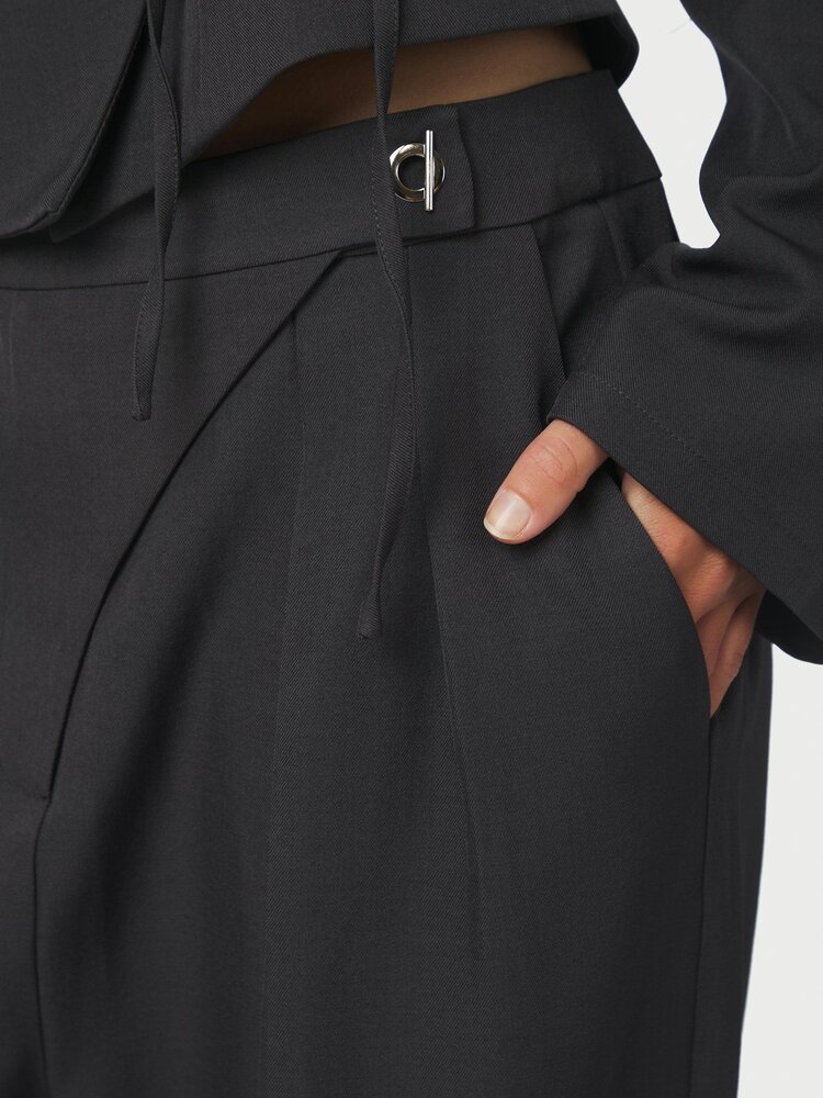 Neo Noir Zalka Eyelet Pants Dark Grey