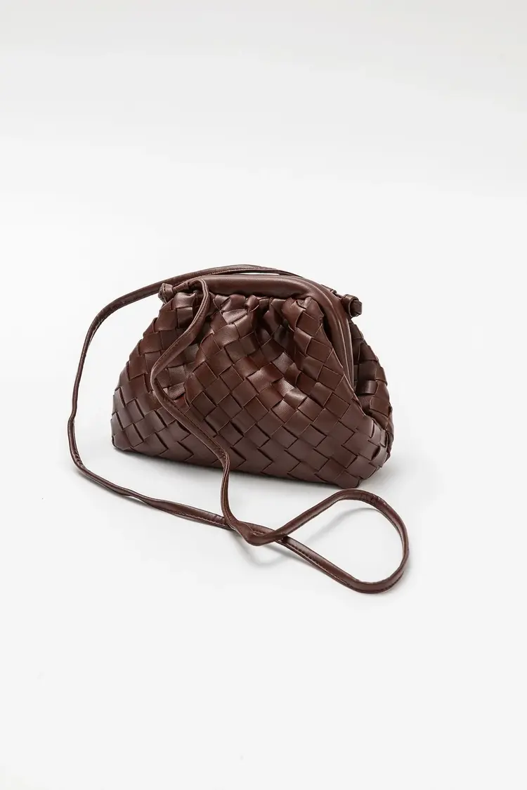 Bow19 Dumpling Braided Bag Brown
