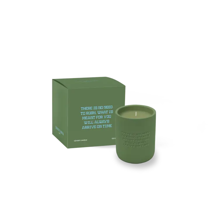 The Gift Label Cemented Candle 170gr - STUDIO - There Is No Need to Rush