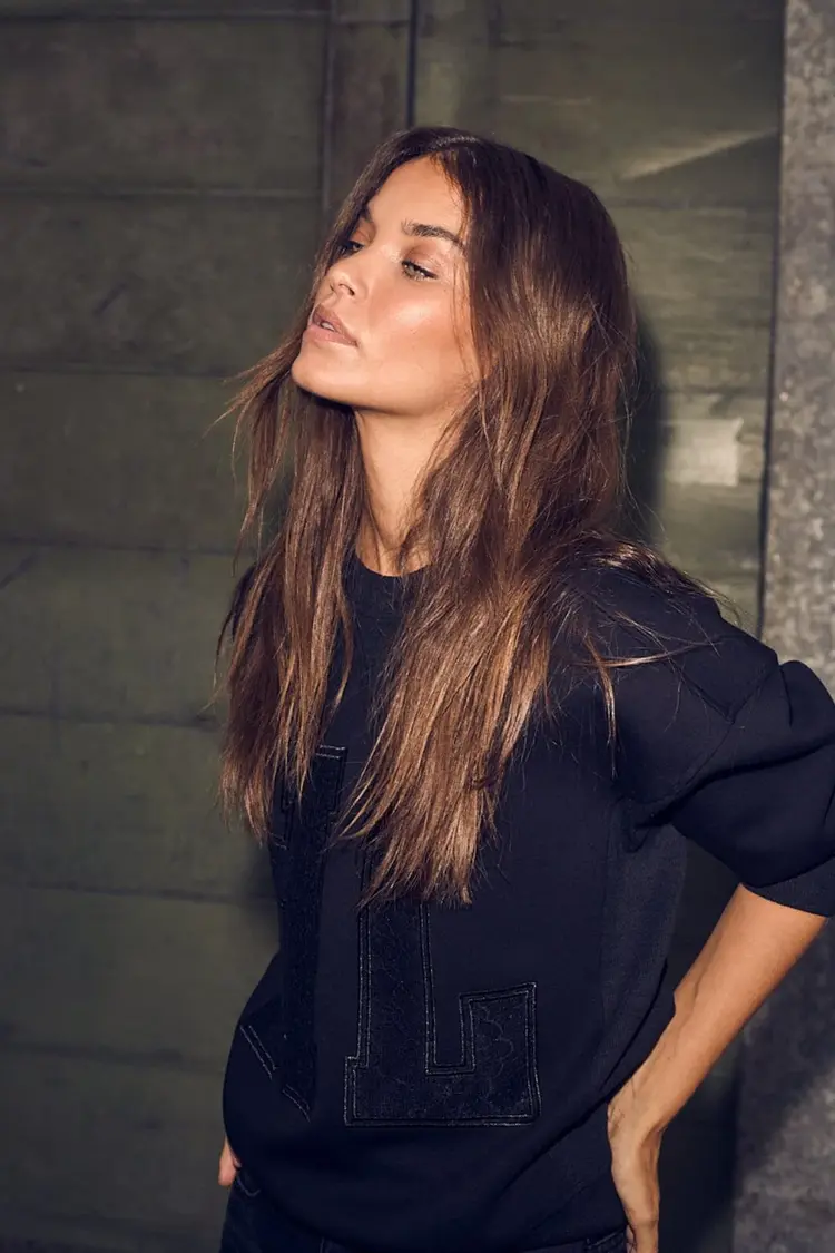 Haute L'Amitié Lace Application Sweat Black