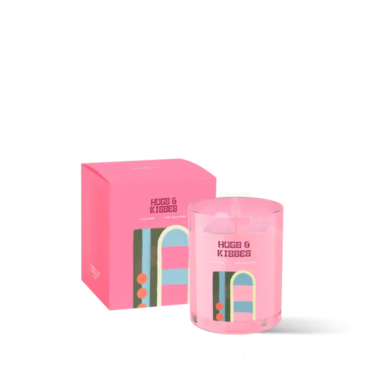 The Gift Label Hugs & Kisses Crystal Candle Naturals
