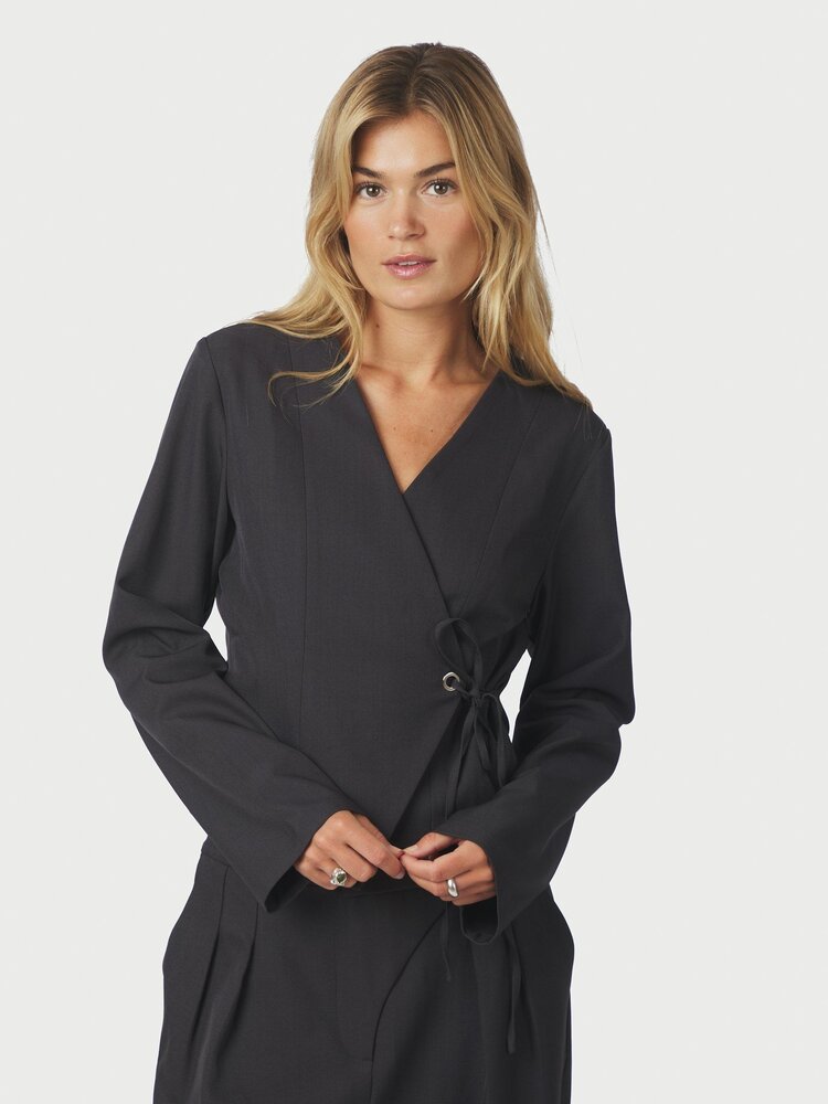 Neo Noir Simmi Eyelet Blouse Dark Grey