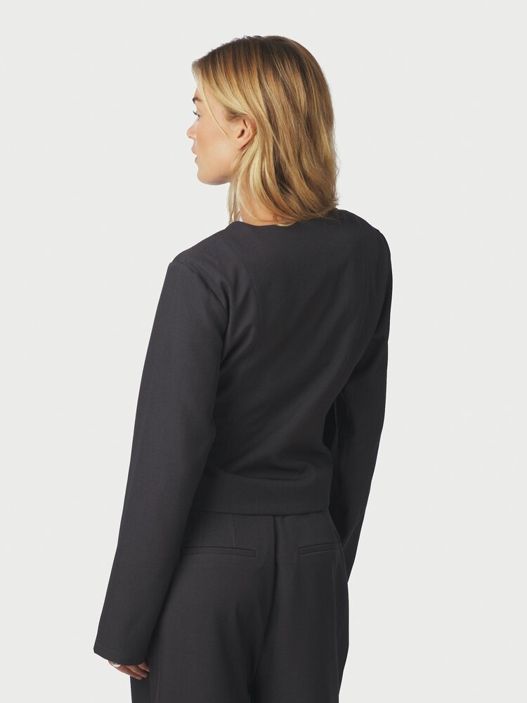 Neo Noir Simmi Eyelet Blouse Dark Grey