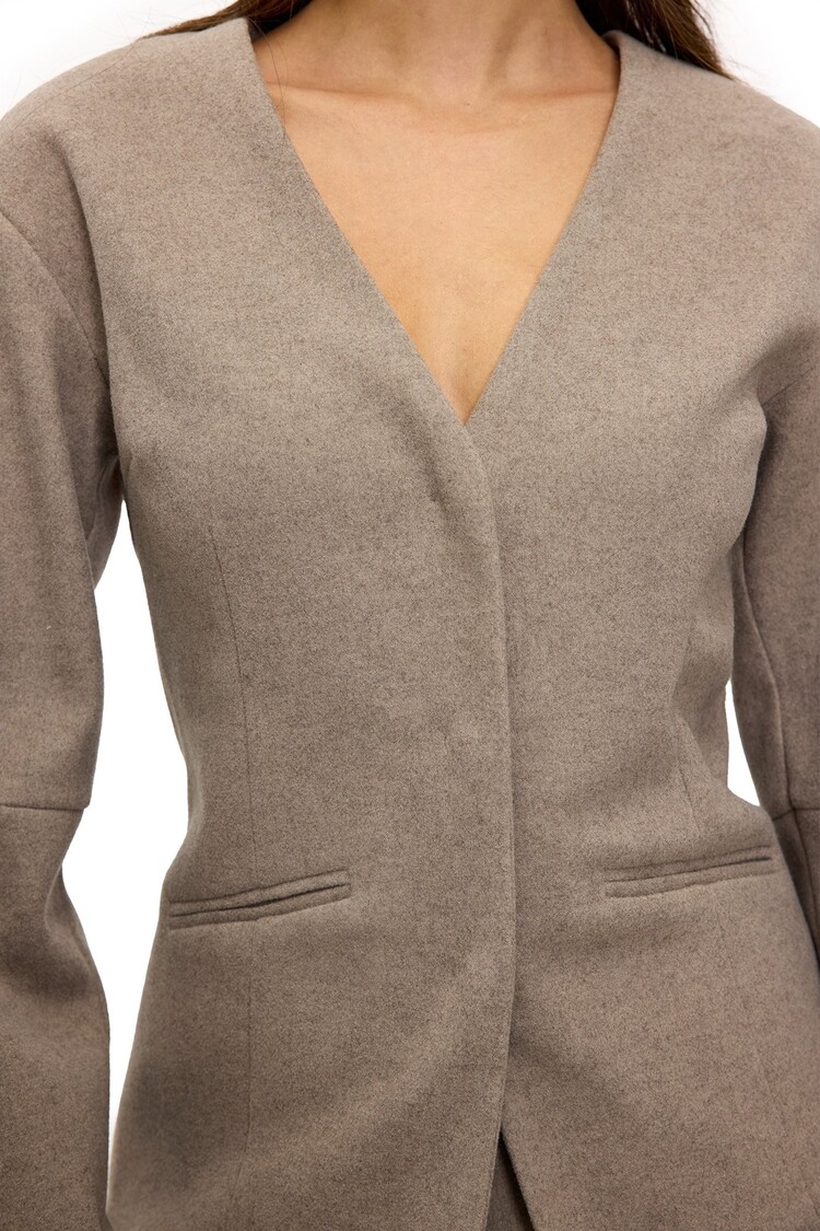 Loavies Velvet Whispers Taupe Blazer