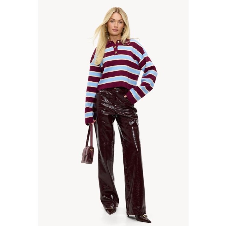 Loavies Behind Closed Doors Red PU Pants