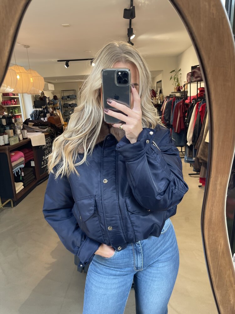 Just be Jolie Cher Bomber Jacket Blue