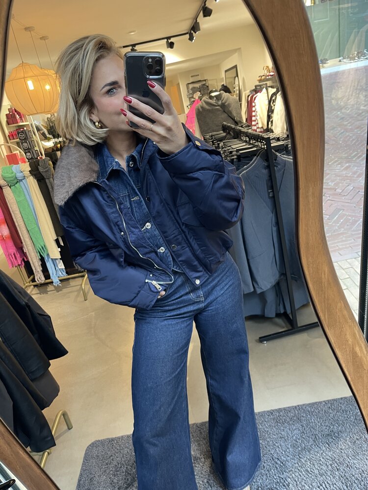 Just be Jolie Cher Bomber Jacket Blue