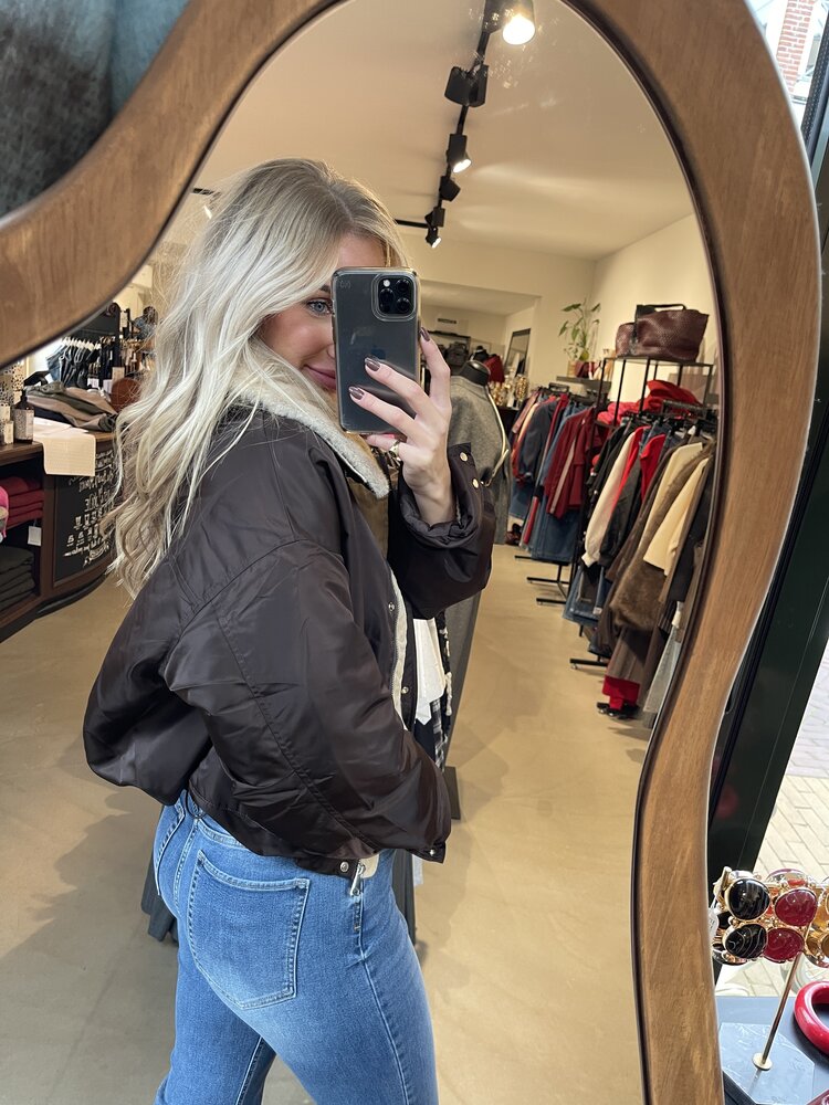 Just be Jolie Cher Bomber Jacket Brown