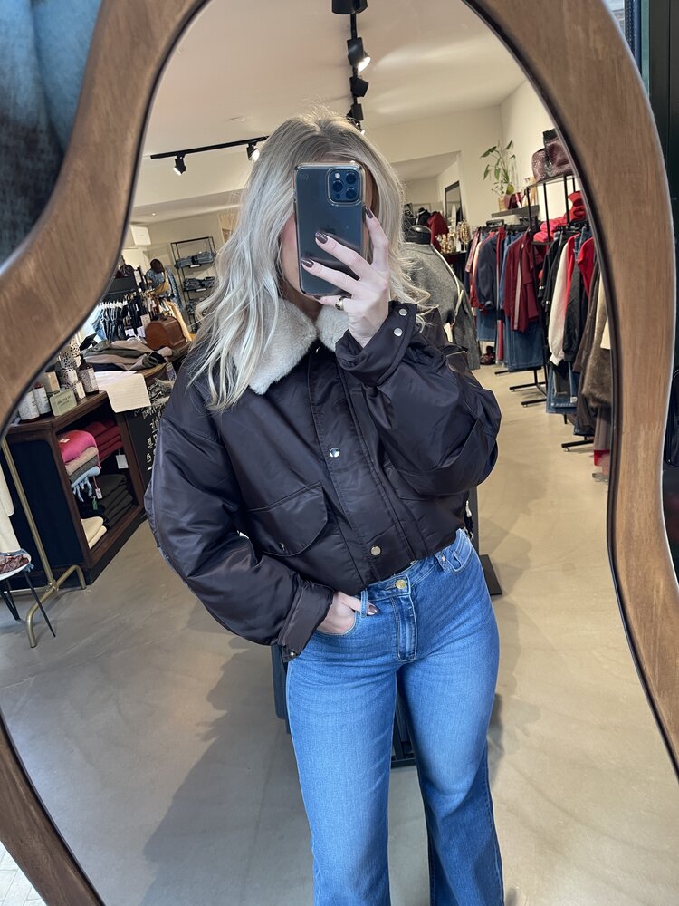 Just be Jolie Cher Bomber Jacket Brown