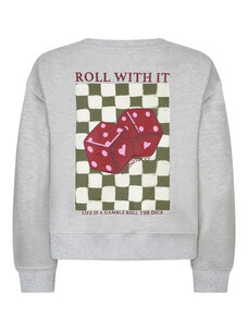 Ydence Sweater Roll With It Grey Melange