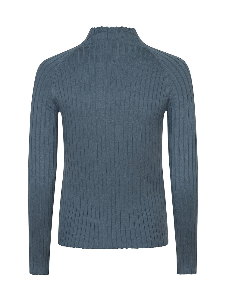 Ydence Knitted Top Kit Denim Blue