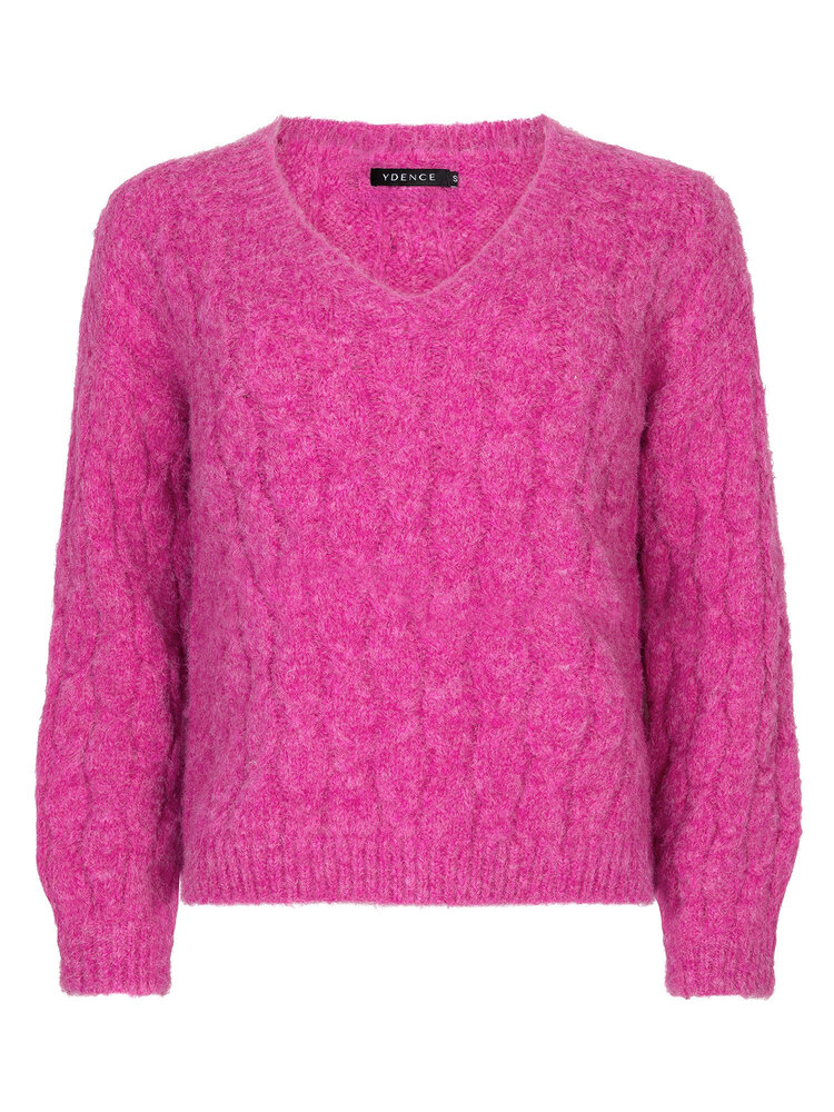 Ydence Knitted Sweater Jessie Fuchsia