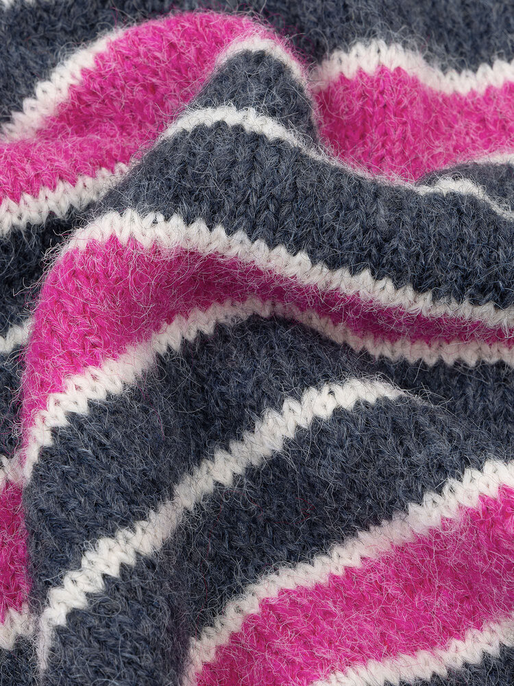 Ydence Knitted Sweater Aria Navy/Fuchsia