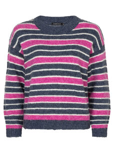 Ydence Knitted Sweater Aria Navy/Fuchsia