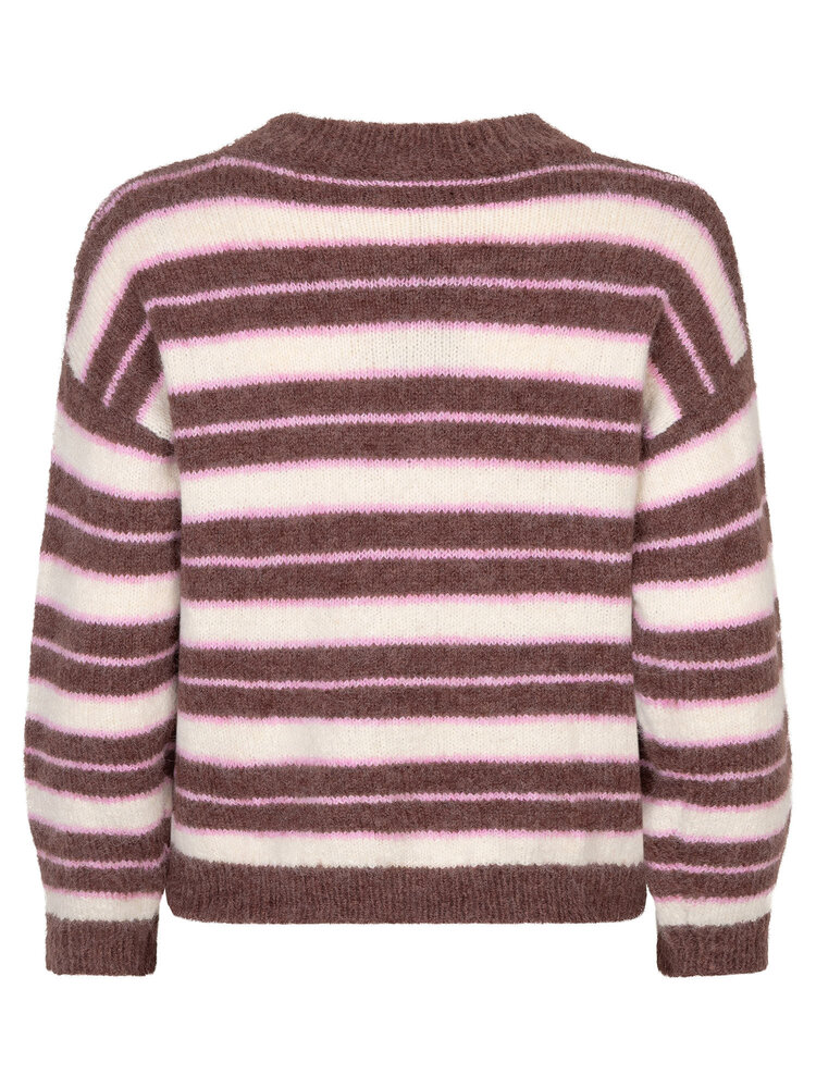 Ydence Knitted Sweater Aria Mocha/Ecru