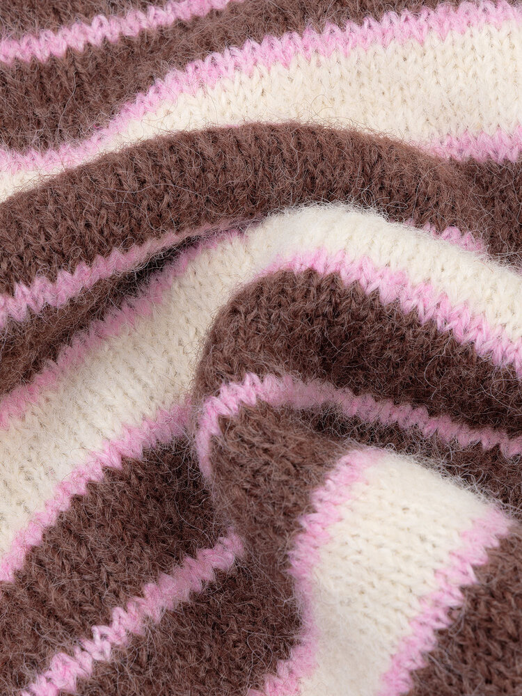 Ydence Knitted Sweater Aria Mocha/Ecru