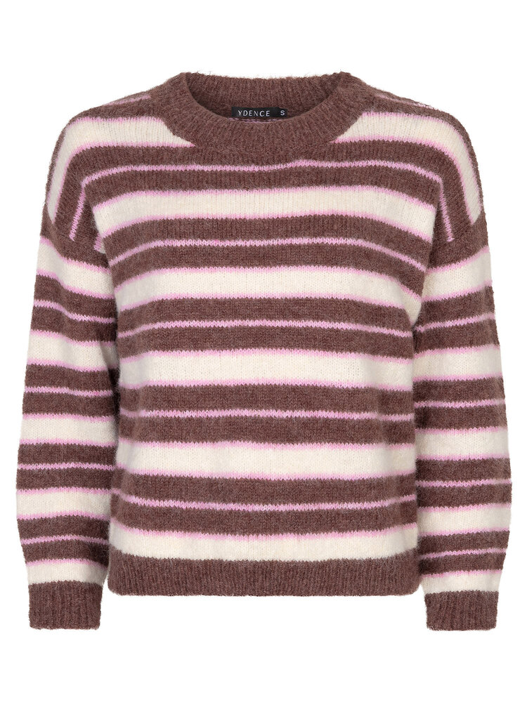 Ydence Knitted Sweater Aria Mocha/Ecru