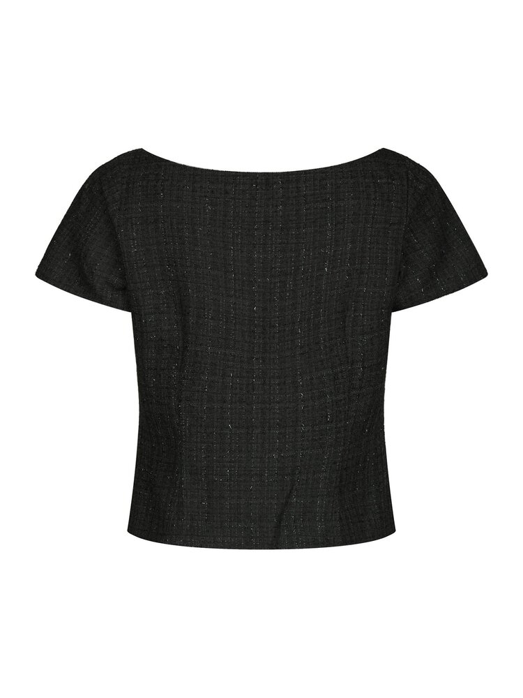 Neo Noir Tango Boucle Top Black