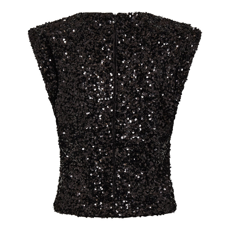 Co'Couture RoslynCC Sequin Top Black