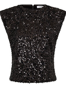 Co'Couture RoslynCC Sequin Top Black