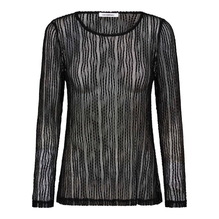 Co'Couture BarbCC O-Neck Blouse Black