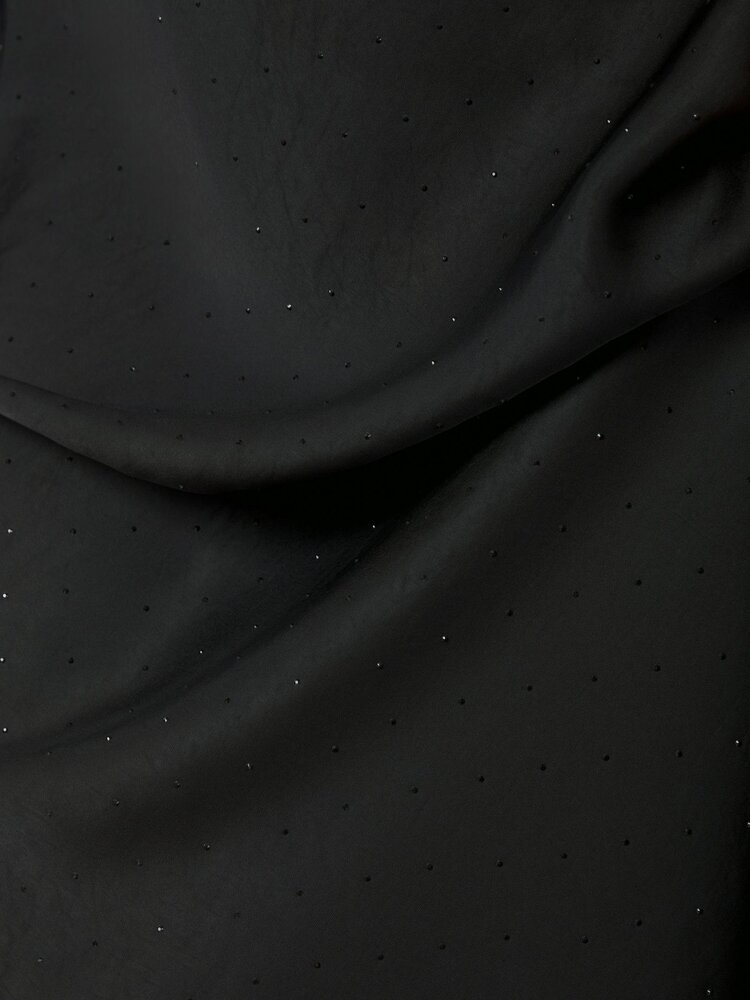 Neo Noir Viso Heavy Sateen Bedaz Skirt Black