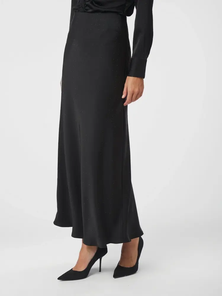 Neo Noir Viso Heavy Sateen Bedaz Skirt Black