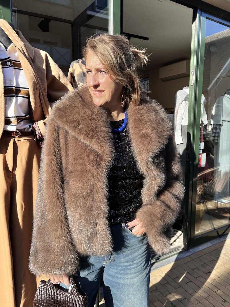 Co'Couture RoslynCC Sequin Top Black