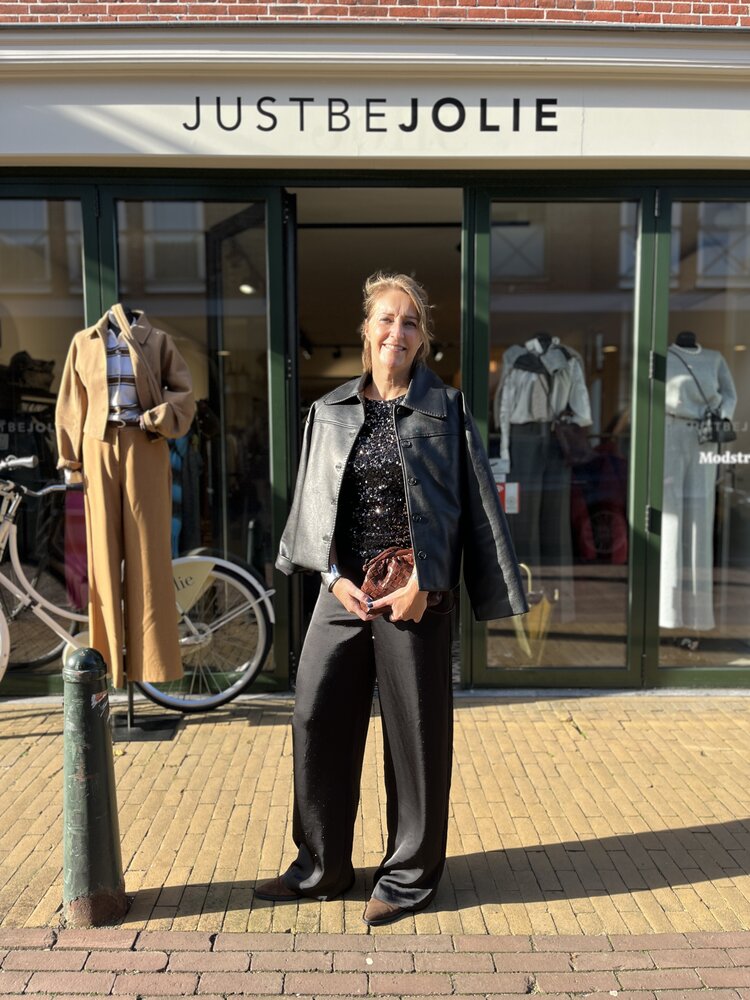 Co'Couture RoslynCC Sequin Top Black