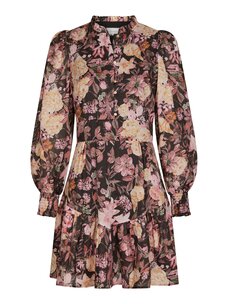Neo Noir Aberto Big Flower Dress Black