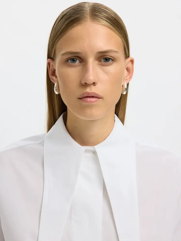 Selected Femme Esther Relaxed LS Shirt B Bright White